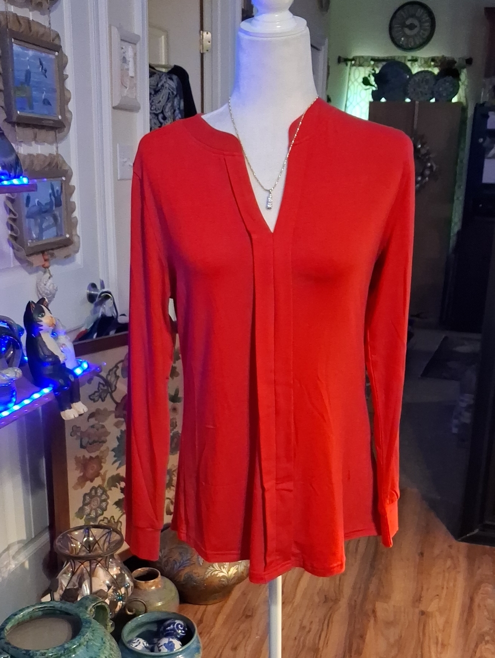 A New Micoson Red Women Top Size S